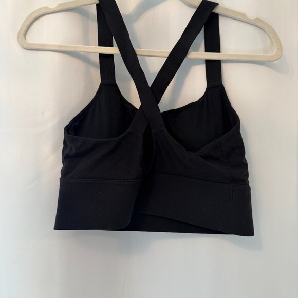 Black Crossback Longline Sports Bra - Picture 2 of 2